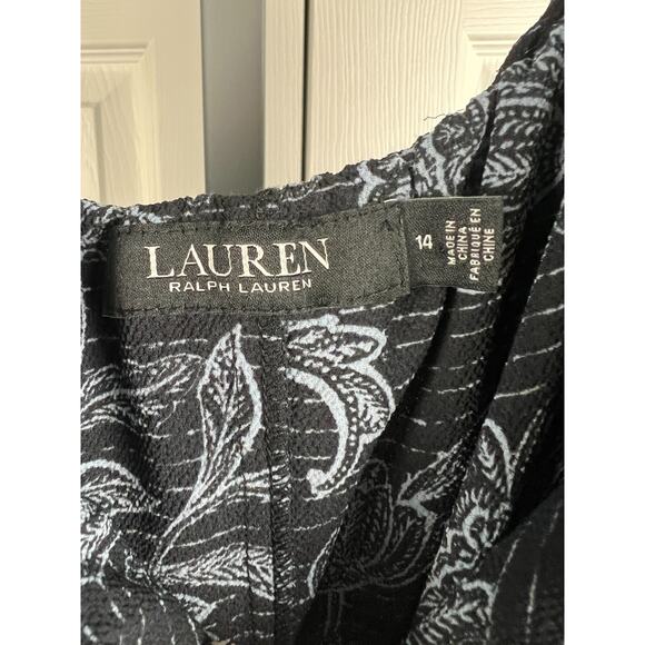 Lauren Ralph Lauren Floral Crepe Off-The-Shoulder Jumpsuit Wide Leg Cropped 14 - Picture 2 of 9